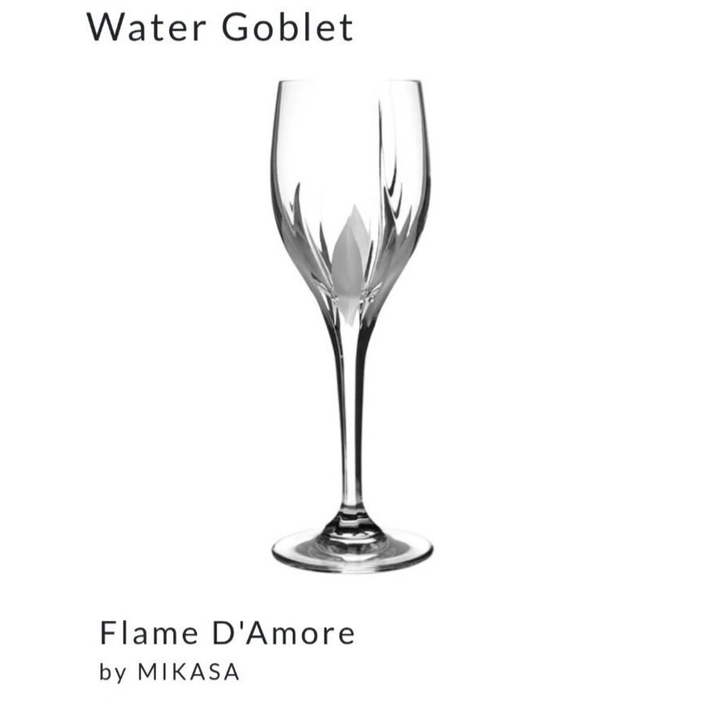 Set Of 5 Mikasa Flame D'Amore Water Goblets Glasses Wine 9" Discontinued - Picture 14 of 14